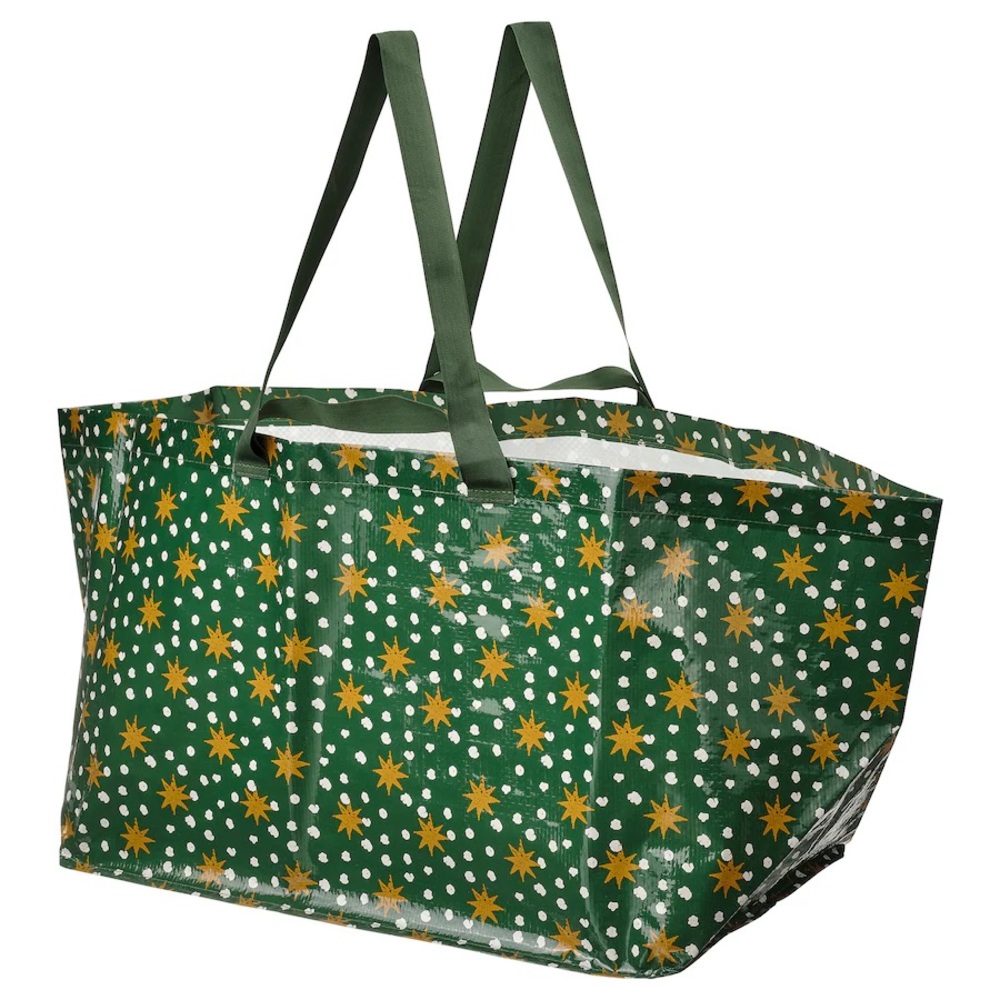 IKEA nwt Christmas holiday VINTERFINT
Shopping bag large star pattern green